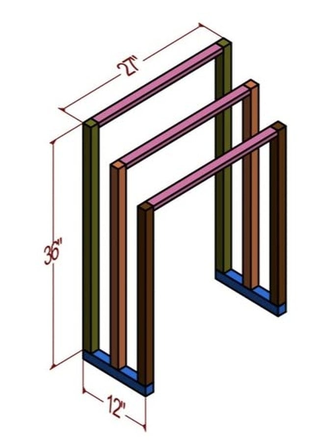 IThree Wooden Furniture Solid Wood Towel Rack | Towel Rack Holder | Towel Holder for Bathroom, Towel Rack for Bathroom/Towel Stand/Hanger/Bathroom Solid sheesham Wood - Image 3